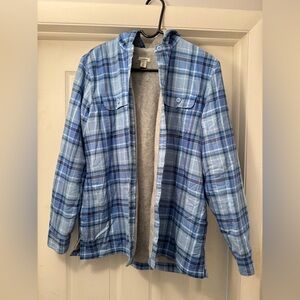 L.L.Bean Fleece-Lined Flannel Hoodie, Plaid
